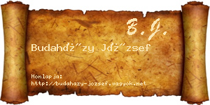 Budaházy József névjegykártya