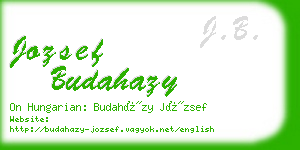 jozsef budahazy business card